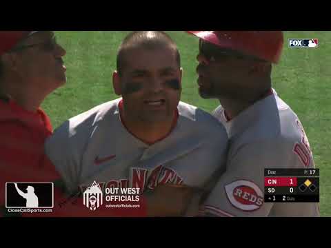 Ejections 078-79 - Ryan Additon Ejects Joey Votto & David Bell in 1st inning of Reds-Padres Game