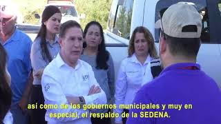 EL GOBERNADOR RECORRIÓ LOS MUNICIPIOS DE TOPIA, CANELAS Y TAMAZULA, PARA VERIFICAR ACCIONES EN APOYO