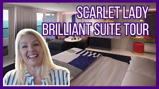 Inside the Brilliant Suite on Virgin Voyages' Scarlet Lady. Suite 14229Z