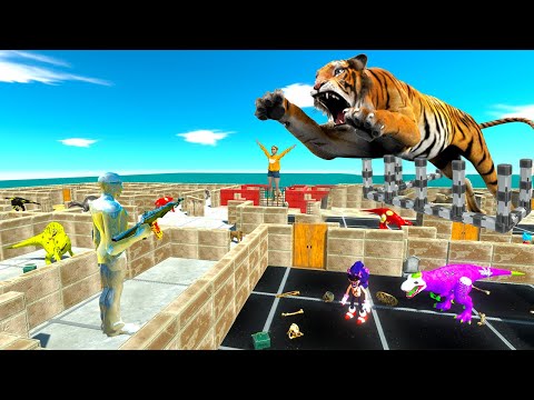 FPS AVATAR  SAVE his girl OF TIGER PARKOUR MAZE - Animal Revolt Battle Simulator