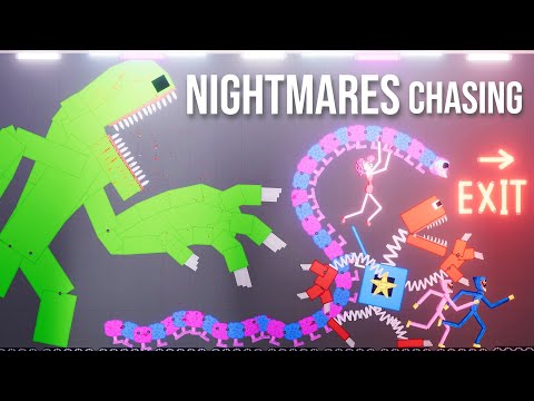 Nightmare Josh chasing Poppy Playtime in Meat Factory [Garten of Banban]