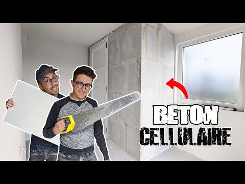 ON CRÉE UNE PIÈCE (cloison en béton cellulaire Siporex) - Vlog rénovation maison 50m² #52