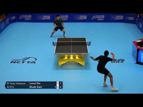 Mudit Dani (NYU) vs Lucas Eto (Texas Wesleyan) - 2022/23 NCTTA College Nationals (Team Finals)
