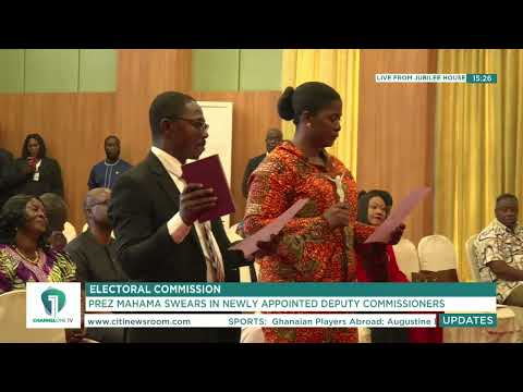 Mahama Swears In New Deputy Electoral Commission Chairpersons