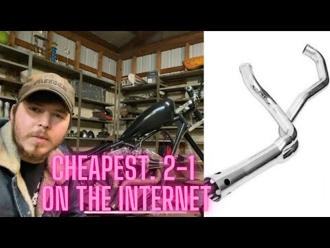 Cheapest two into one exhaust on the internet #exhaust #harleydavidson