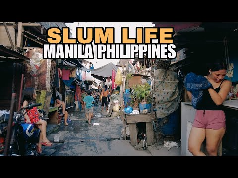Life inside the SLUM in MANILA PHILIPPINES [4k] walking tour