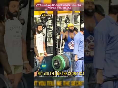 32KG Mop Shocks GIRLS and BodyBuilders in a GYM - Pretended to be a CLEANER.. #trending #gym #funny