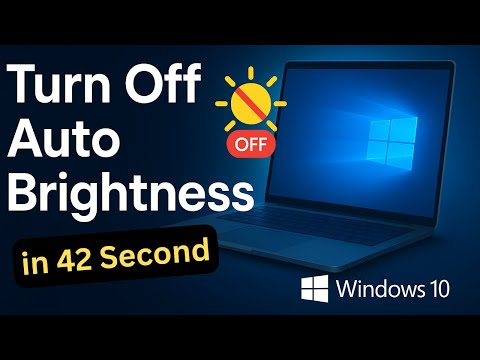 How To Turn Off Auto Brightness On Windows 10 ( 2025 ) - Step by Step
