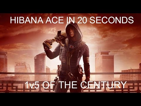 CRAZY HIBANA ACE 1v5 WHOLE TEAM WIPE IN 20 SECONDS- Rainbow Six Siege