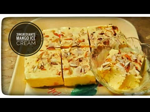 3 ingredients mango ice cream 🥭|   mango kulfi | cream | cooking with saleha