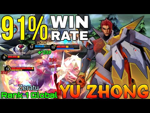 91% Win Rate Yu Zhong Aggressive Monster - Top 1 Global Yu Zhong by Zeratu - Mobile Legends