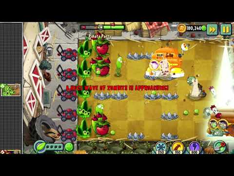 Plants vs Zombies 2 gameplay - Piñata Party - 5th October 2021
