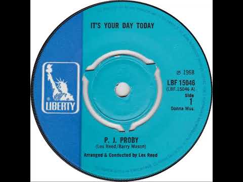 UK New Entry 1968 (52) P.J. Proby - It's Your Day Today