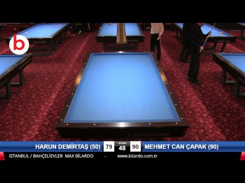 HARUN DEMİRTAŞ (50) & MEHMET CAN ÇAPAK (90) Bilardo Maçı - 19. BİLARDOMAX LİGİ FİNALLERİ-1. Tur