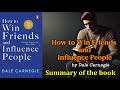 how to win friends and influence people by dale carnegie book summary