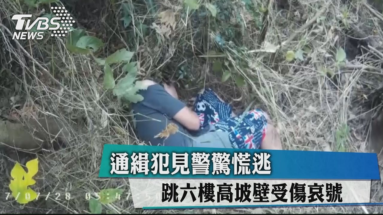 通緝犯見警驚慌逃 跳6樓高坡壁受傷哀號