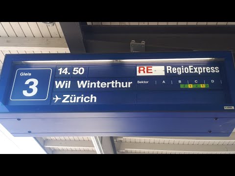 SBB Ansage RE nach Zürich HB in Uzwil