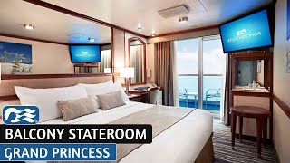 Grand Princess | Balcony Stateroom | Full Walkthrough Tour & Review | 4K