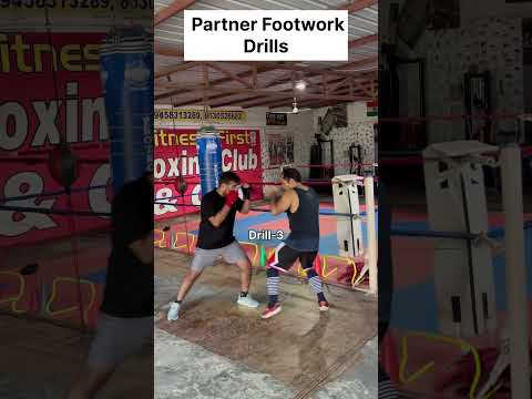 Partner footwork drills #boxingdrills #boxingworkout #boxingtraining #combatsports #fitness #mma