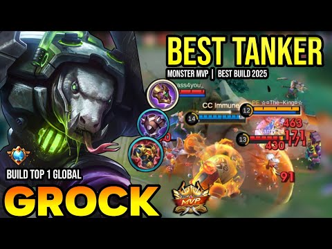 GROCK BEST BUILD 2025 | BUILD TOP 1 GLOBAL GROCK GAMEPLAY | MOBILE LEGENDS✓