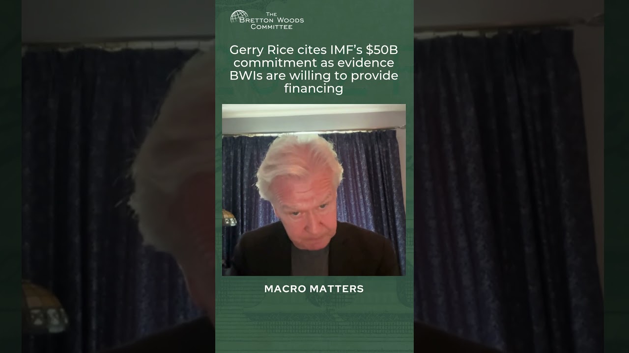 Gerry Rice cites IMF's $50B commitment as evidence BWIs are willing to provide financing