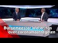 Burgemeester Theo Weterings van Tilburg na afloop van persconferentie over coronamaatregelen