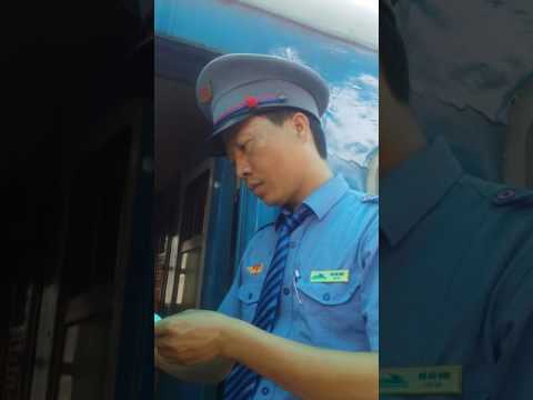Boarding the train to Hanoi from Ninh Binh station