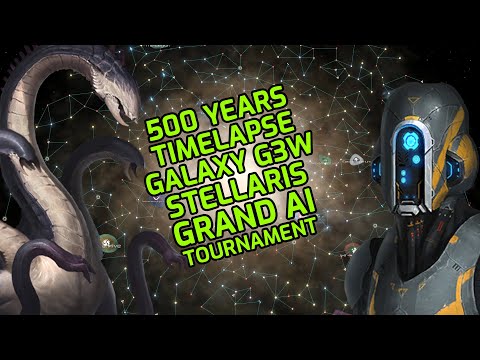 Stellaris Timelapse 500 years Grand AI Tournament 2022 Galaxy G3W - Machine Legion vs Abominations?
