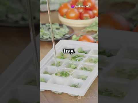 Genius Hack Freeze Fresh Herbs in Olive #productivitymastery
