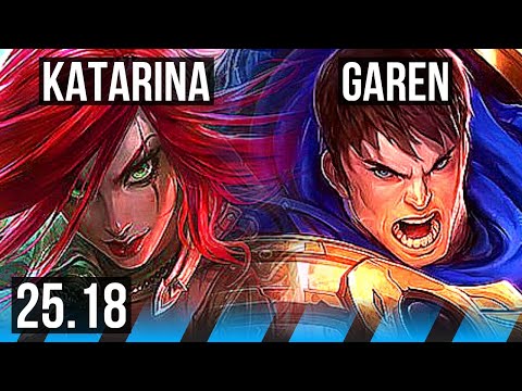 KATARINA vs GAREN (MID) | EUW Grandmaster | 25.18