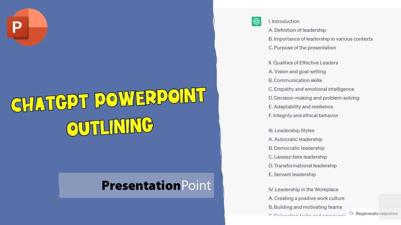ChatGPT PowerPoint Outlining: Using AI To Plan Your Presentation | PresentationPoint