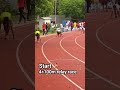 Start 4 100m Relay Race Under 19 School Games Army Trackandfield Sportsperson Sport Athlete