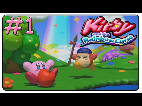 Kirby and the Rainbow Curse 100% Walkthrough Part 1 (World 1-1 + 1-2)