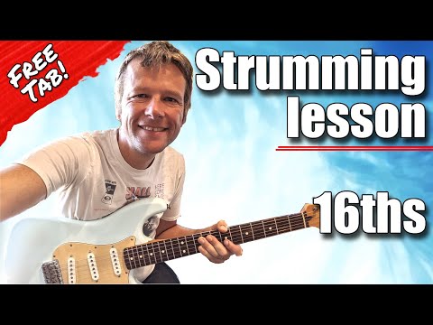 How to play 16th strumming patterns : Guitar Lesson #251