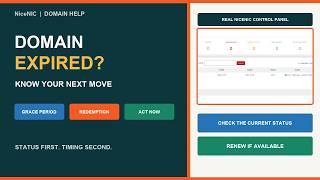 Domain Expired? Grace Period, Redemption & What to Do Next | NiceNIC