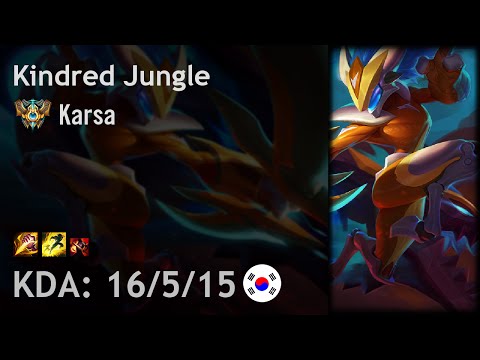 Kindred Jungle vs Lee Sin - Karsa - KR Challenger Patch 6.18