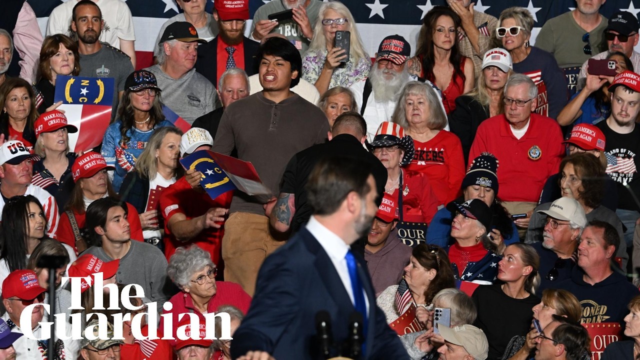 Protester yells 'release the Epstein files' at JD Vance rally