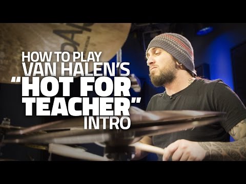 How To Play Van Halen's "Hot For Teacher" Intro (DRUMEO LESSON)