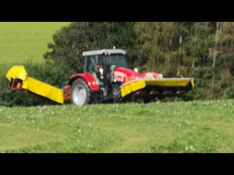 Mähen mit Massey ferguson 5709 pöttinger eurocat 311 und pöttinger novacat 262