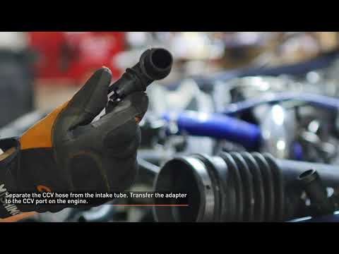 2003-2007 Ford 6.0L Powerstroke Baffled Oil Catch Can Kit Installation Guide by Mishimoto