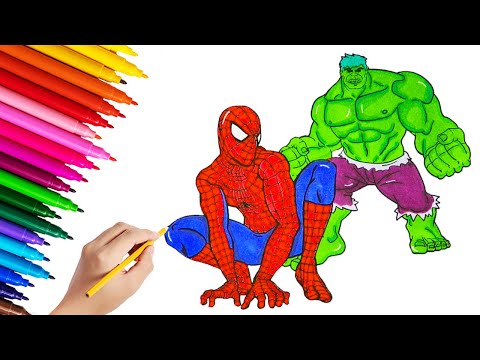 Spider-man VS Hulk 2 Coloring Pages ,  The Avengers Drawing And Coloring