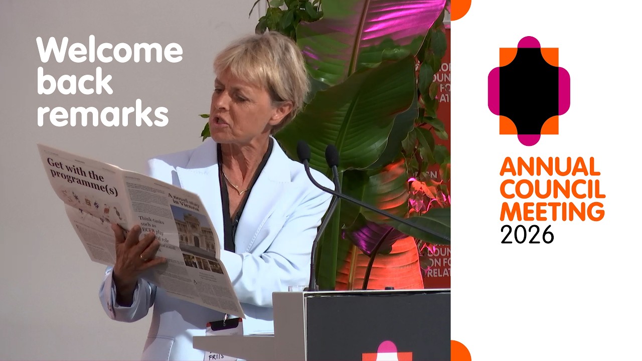 Lykke Friis welcomes us back to the second day of the ECFR ACM