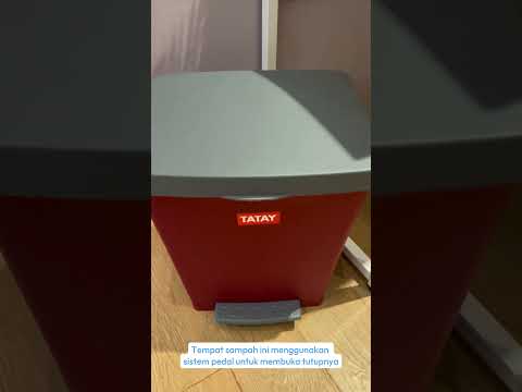 Gambar Tatay Tempat Sampah Pedal Plastik Cubic 23 Liter - Merah