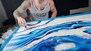 It’s looking AMAZING!! Acrylic Pouring and Fluid Art at Home!