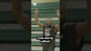 LeBron’s trick shot will make your jaw drop  🤪 #shorts #lebronjames