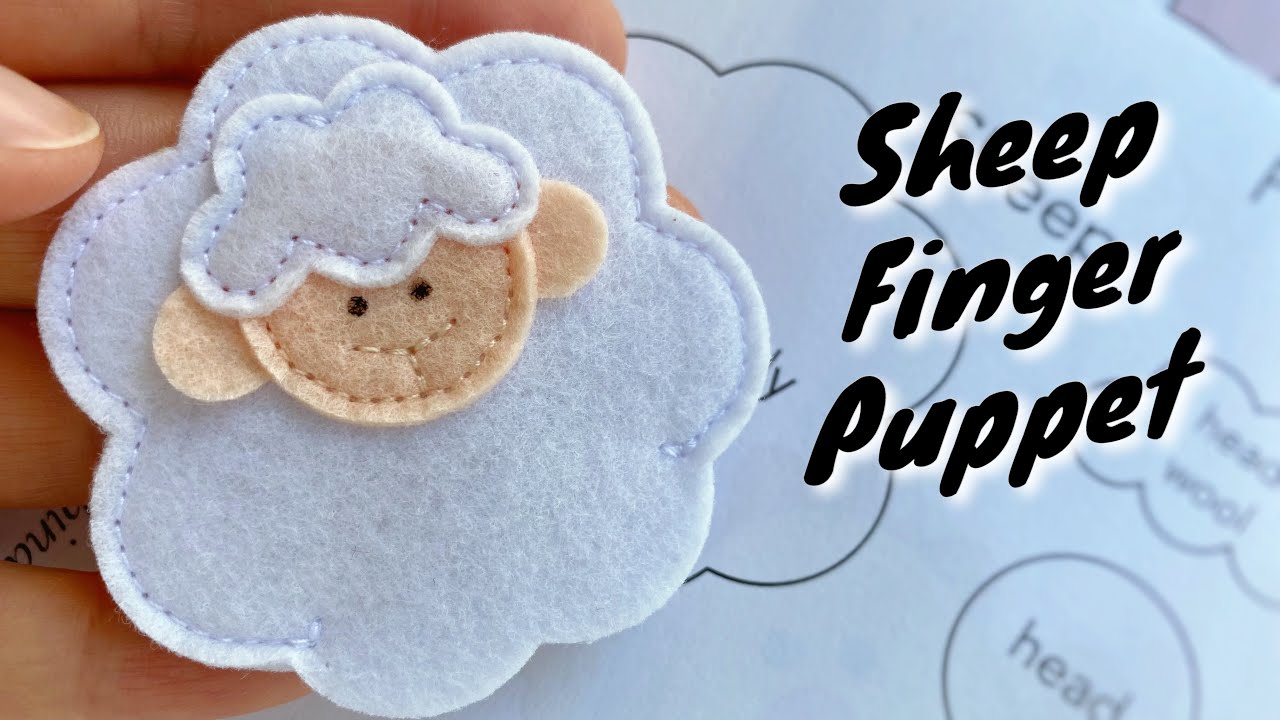Felt Animal Finger Puppets | Sheep Finger Puppet