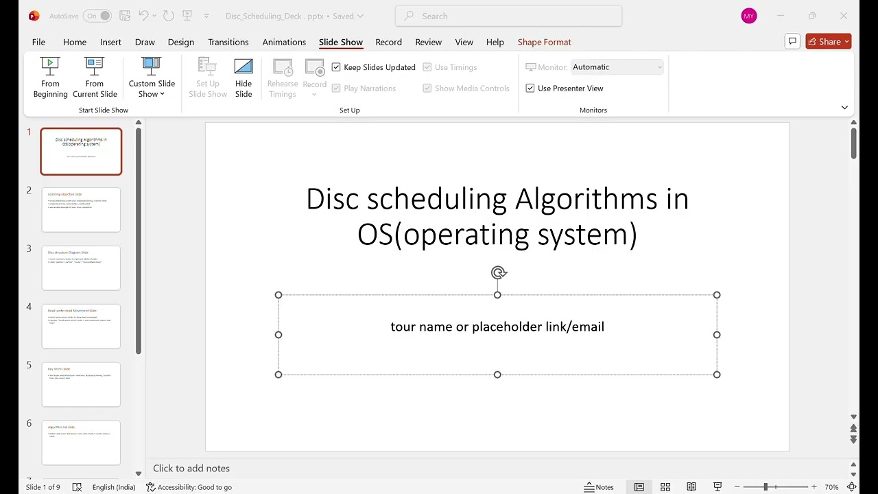 Disc Scheduling Deck   pptx   PowerPoint 2025 12 05 16 36 06