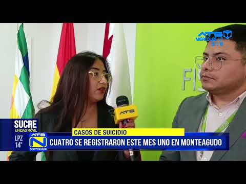 Chuquisaca registra 15 casos de suicidio en 2025; investigan muerte de adolescente en Monteagudo
