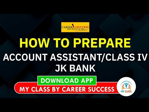 How to Prepare JKSSB Account Assistant/Class IV/JK Bank