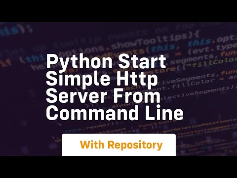 Python Start Simple Http Server From Command Line